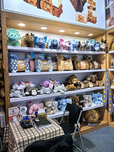 Sample room shelves with plush toy designs, view 4