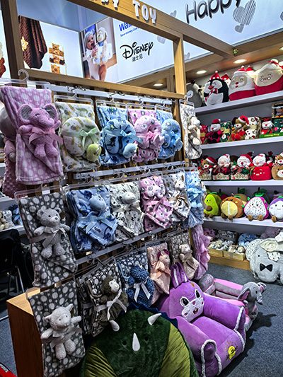 Sample room shelves with plush toy designs, view 6