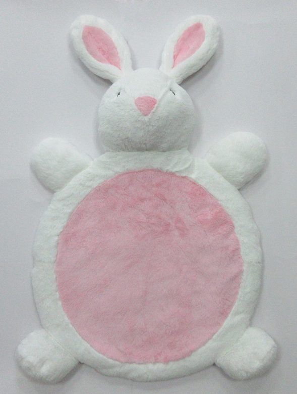 Animal-shaped plush play mat