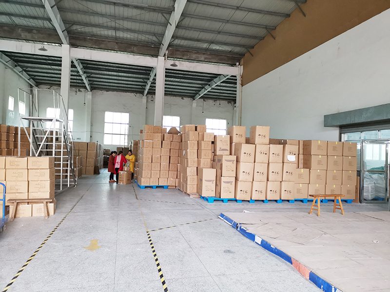Finished goods warehouse with export cartons