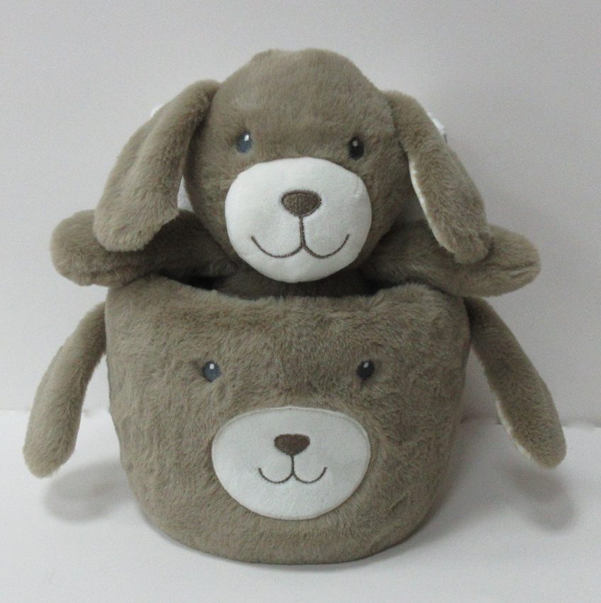 Plush basket gift set